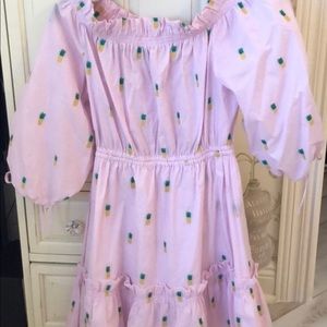 Pineapple off the shoulder dress